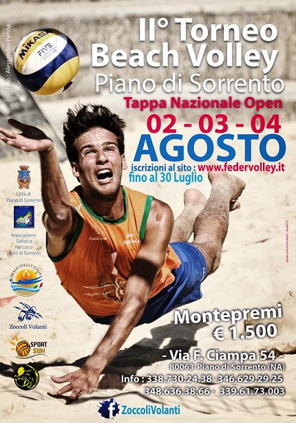 locandina torneo beach volley piano di sorrento